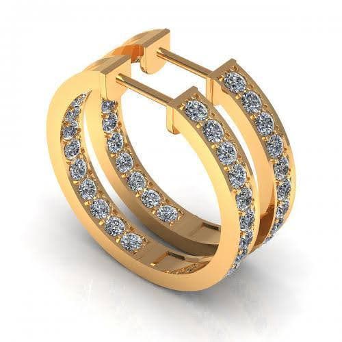 0.80-2.00 CT Round Cut Diamonds - Diamond Earrings - Primestyle.com