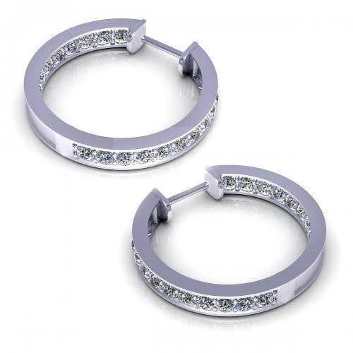 0.80-2.00 CT Round Cut Diamonds - Diamond Earrings - Primestyle.com