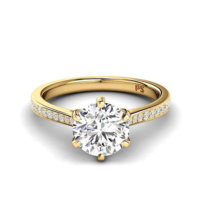 0.80-6.30 CT Round Cut Diamonds - Engagement Ring