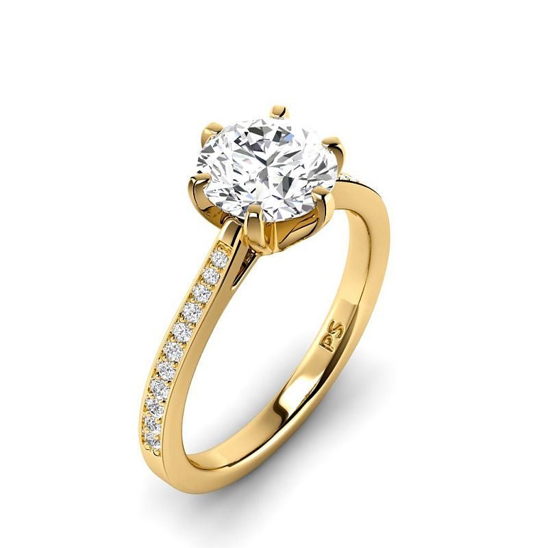 0.80 - 6.30 CT Round Cut Diamonds - Engagement Ring - Primestyle.com
