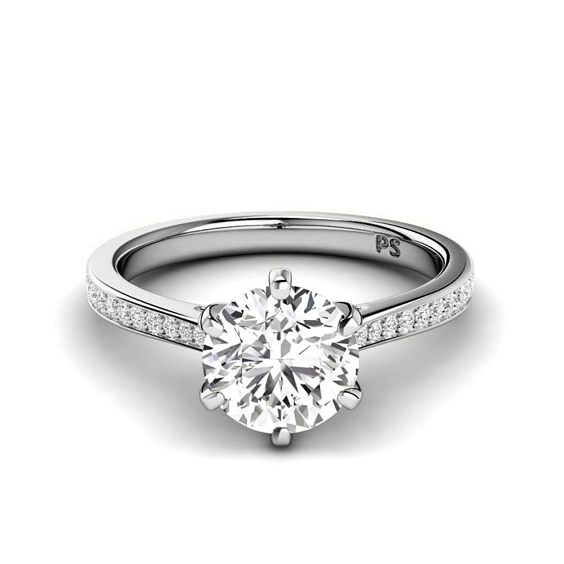 0.80-6.30 CT Round Cut Diamonds - Engagement Ring