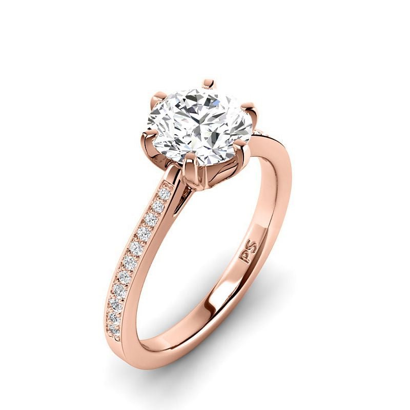 0.80-3.30 CT Round Cut Lab Grown Diamonds - Engagement Ring - Primestyle.com