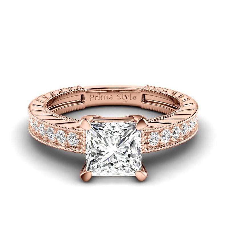 0.80-6.30 CT Princess & Round Cut Lab Grown Diamonds - Engagement Ring