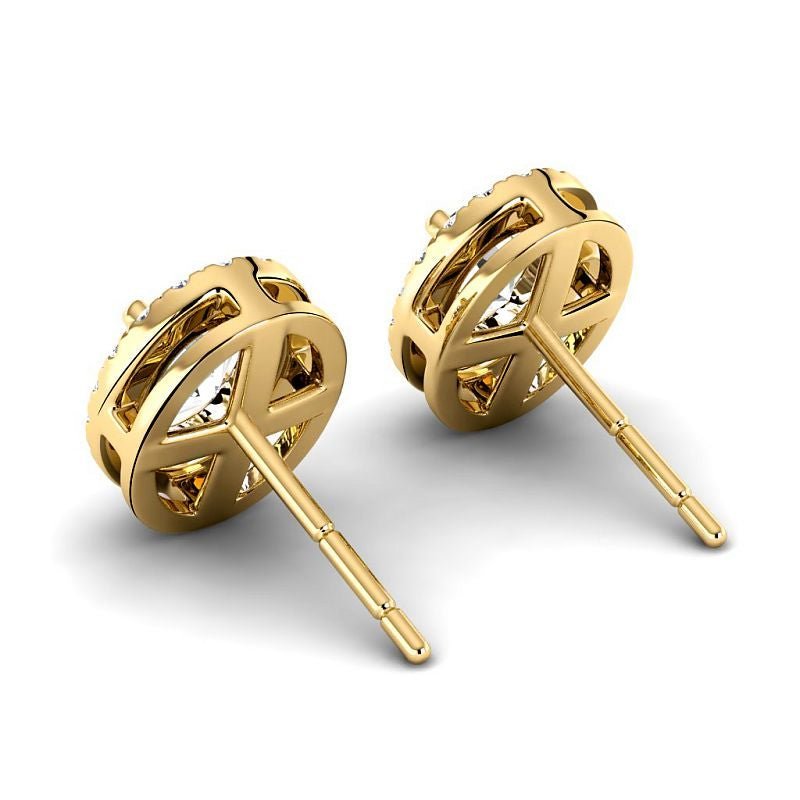 0.80-5.20 CT Oval & Round Cut Diamonds - Stud Earrings