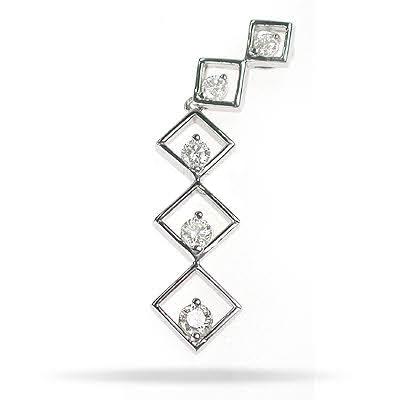 0.80 CT Round Cut Natural Diamonds - Journey Pendants