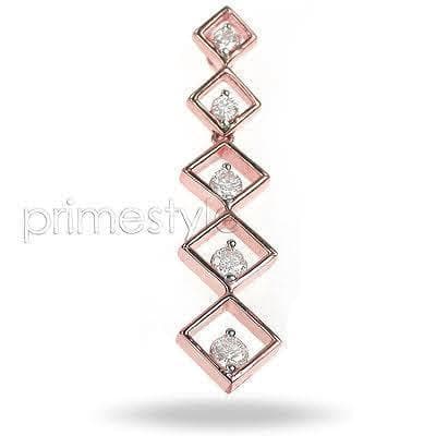 0.80 CT Round Cut Natural Diamonds - Journey Pendants
