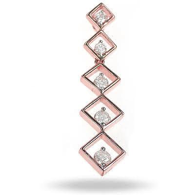 0.80 CT Round Cut Diamonds - Journey Pendant - Primestyle.com