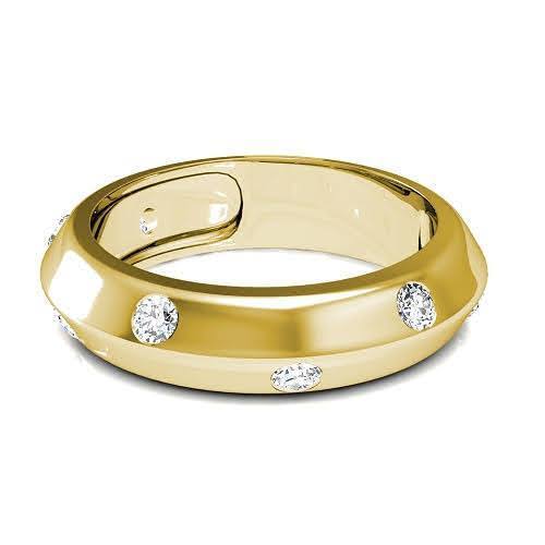 0.80 CT Round Cut Natural Diamonds - Mens Wedding Bands