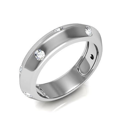 0.80 CT Round Cut Diamonds - Mens Wedding Band - Primestyle.com