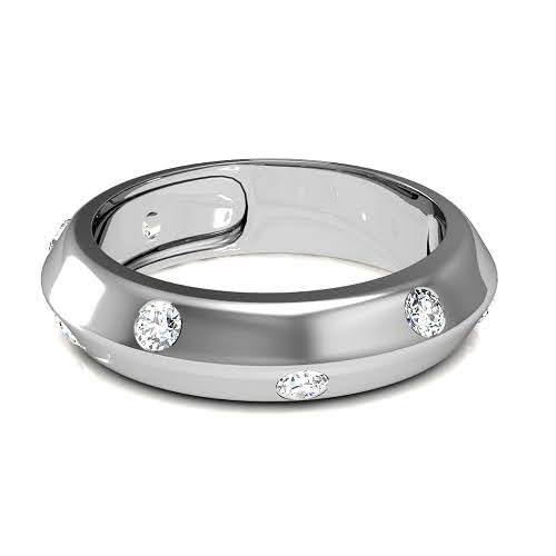 0.80 CT Round Cut Natural Diamonds - Mens Wedding Bands