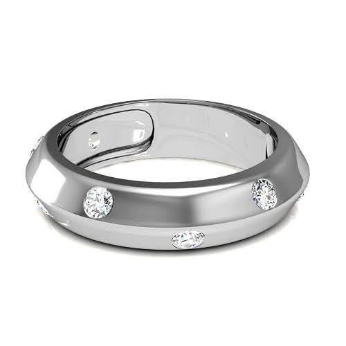 0.80 CT Round Cut Diamonds - Mens Wedding Band - Primestyle.com