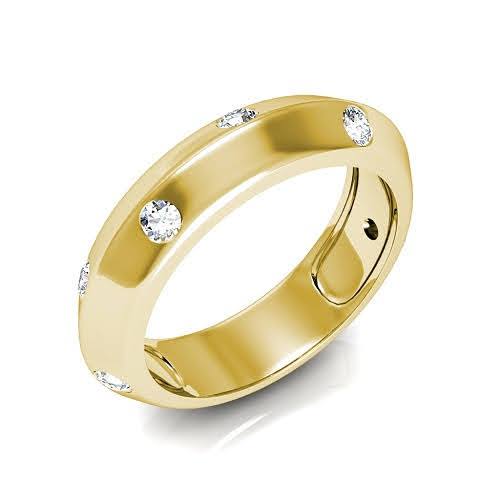 0.80 CT Round Cut Diamonds - Mens Wedding Band - Primestyle.com