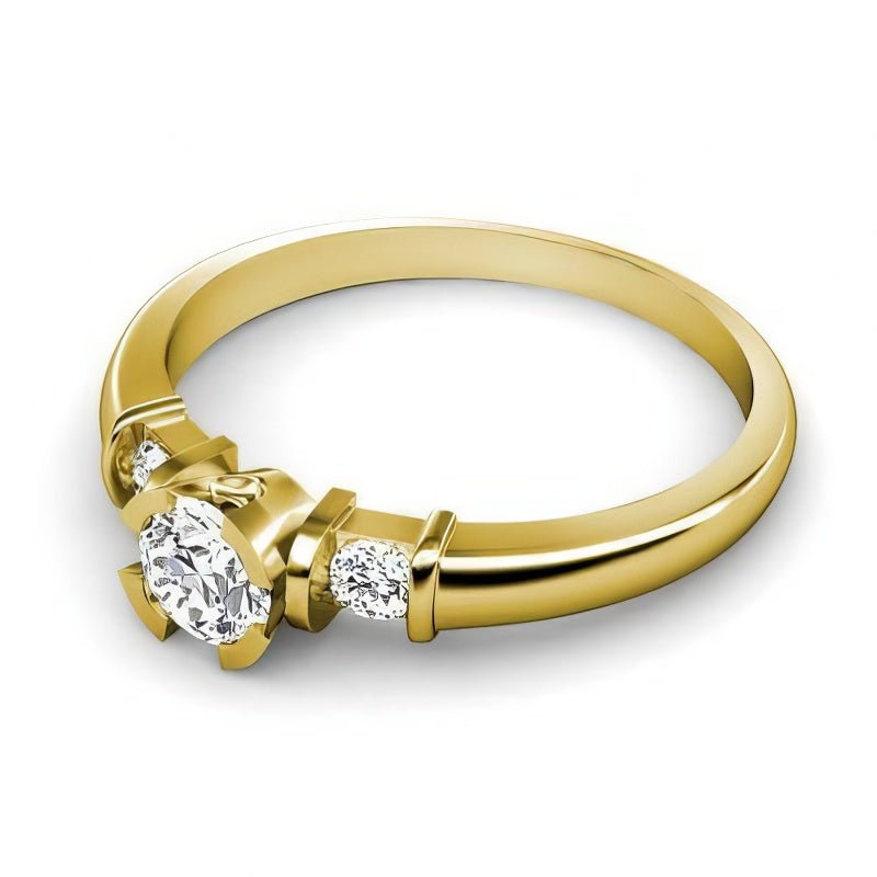 0.80 CT Round Cut Natural Diamonds - Three Stone Rings - Primestyle.com