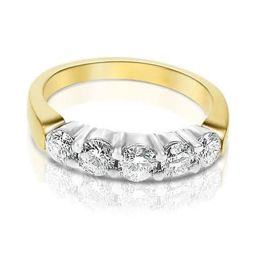 0.80 CT Round Cut Natural Diamonds - Wedding Band