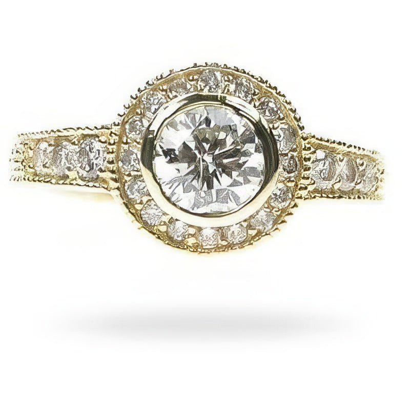 0.85-2.00 CT Round Cut Natural Diamonds - Engagement Ring