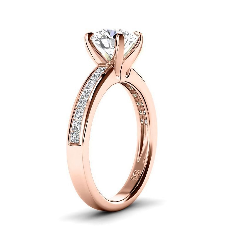 0.85-6.35 CT Round Cut Diamonds - Engagement Ring