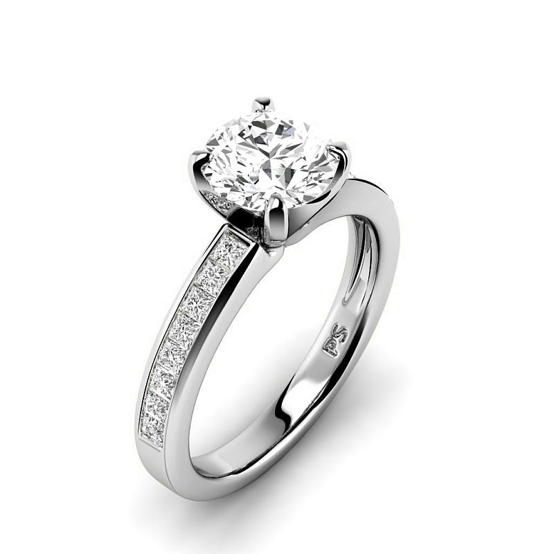 0.85-6.35 CT Round Cut Diamonds - Engagement Ring