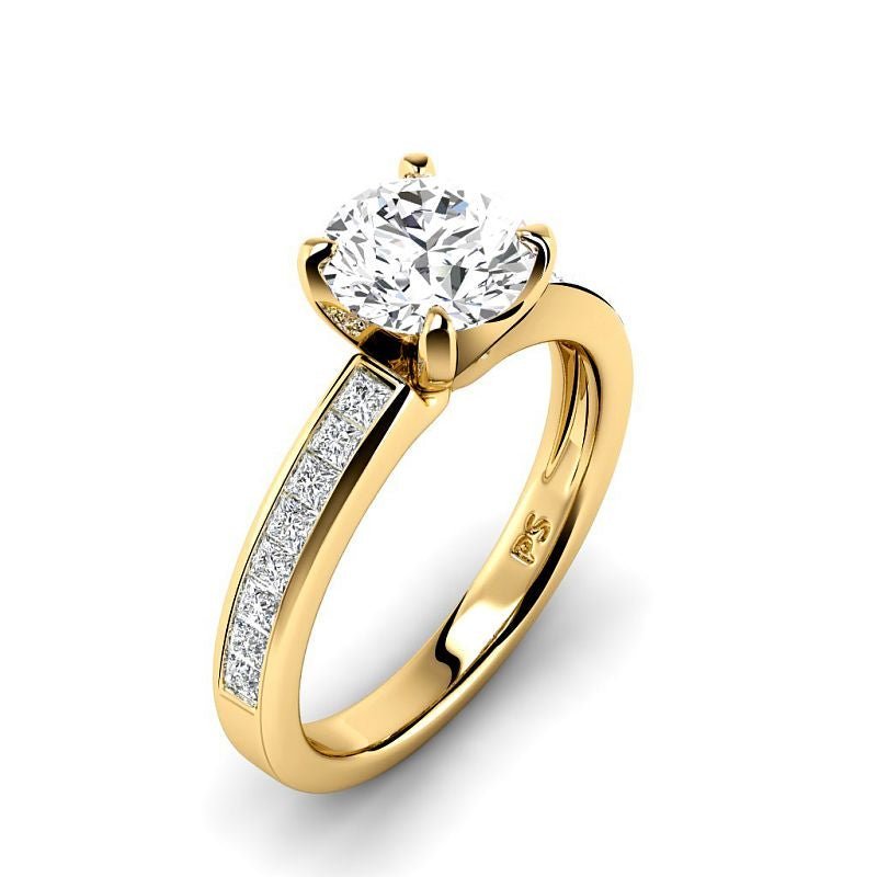 0.85-6.35 CT Round Cut Diamonds - Engagement Ring
