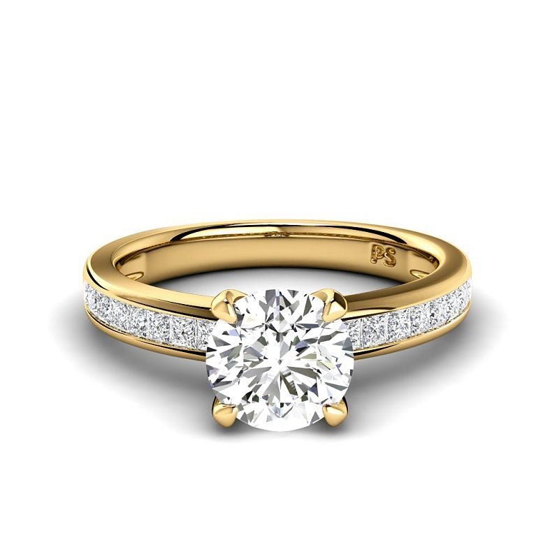 0.85-6.35 CT Round Cut Diamonds - Engagement Ring