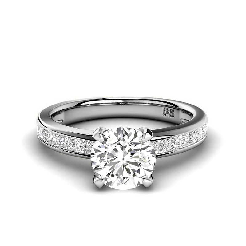 0.85-6.35 CT Round Cut Diamonds - Engagement Ring
