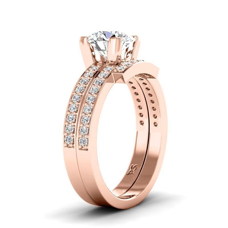 0.85 - 6.35 CT Round Cut Diamonds - Bridal Set - Primestyle.com