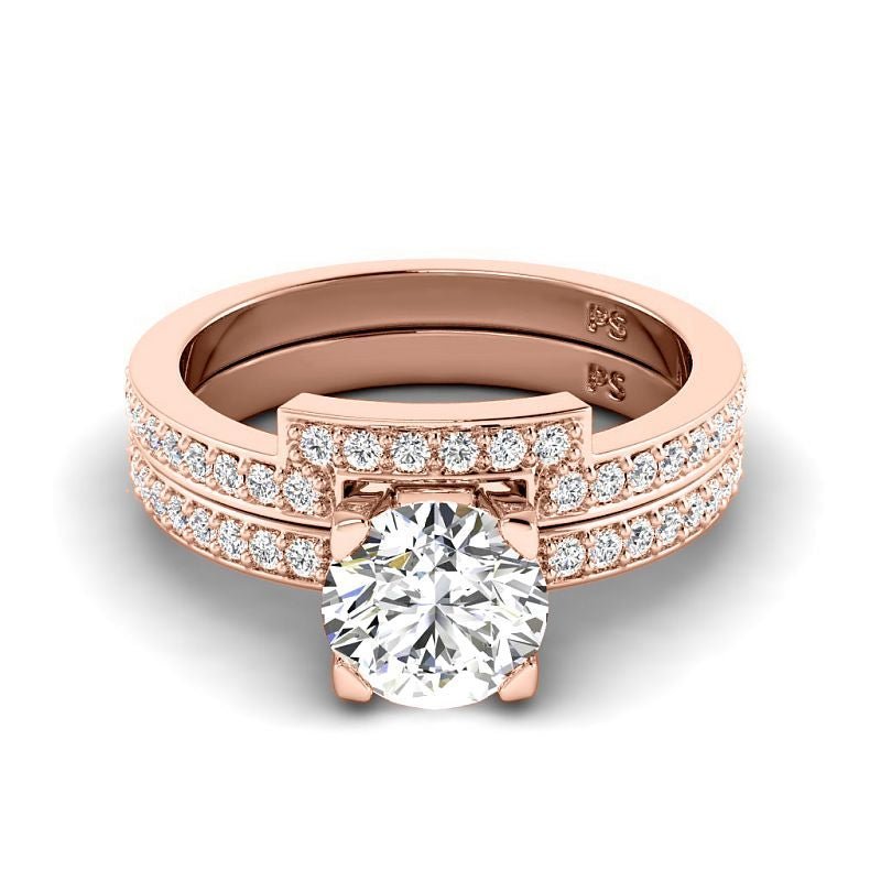 0.85 - 6.35 CT Round Cut Diamonds - Bridal Set - Primestyle.com