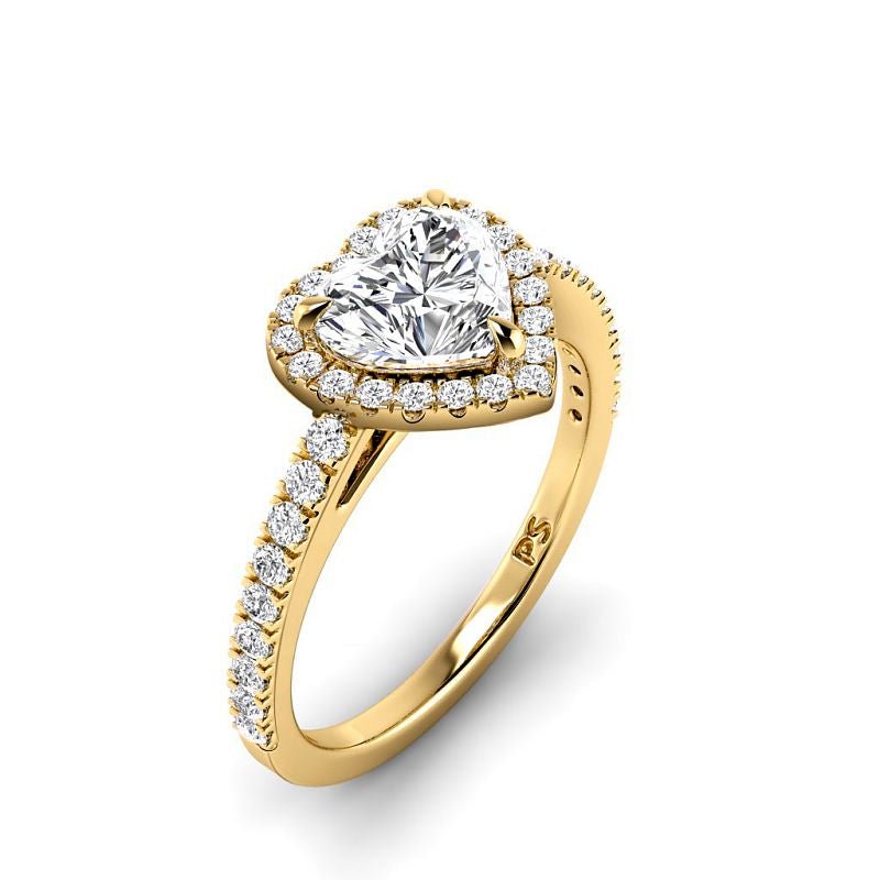 0.85-3.35 CT Round &amp; Heart Cut Lab Grown Diamonds - Engagement Ring - Primestyle.com