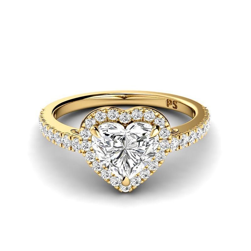 0.85-6.35 CT Heart & Round Cut Diamonds - Engagement Ring