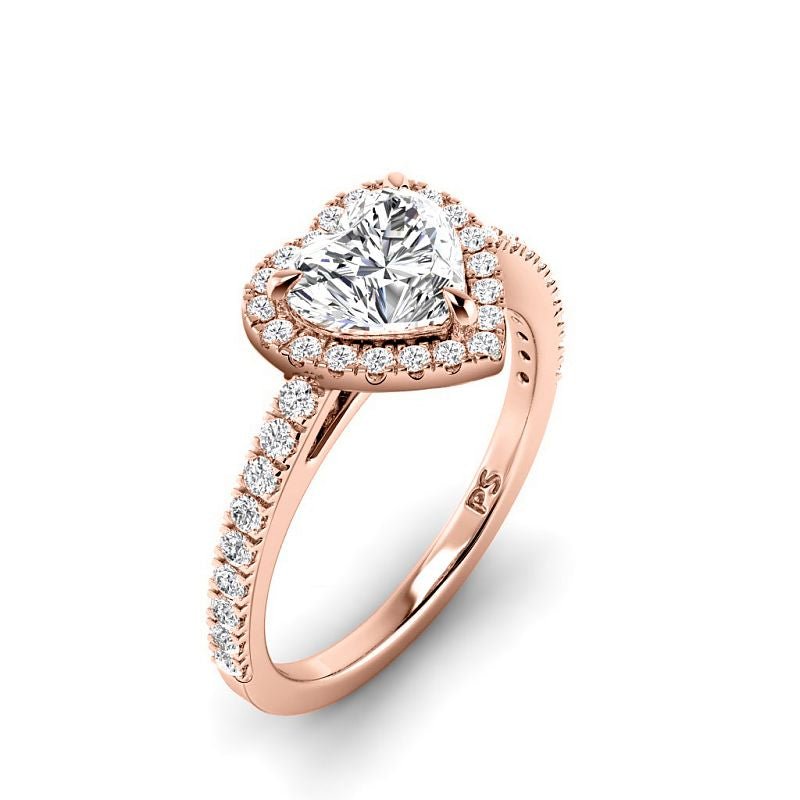 0.85-3.35 CT Round & Heart Cut Lab Grown Diamonds - Engagement Ring - Primestyle.com