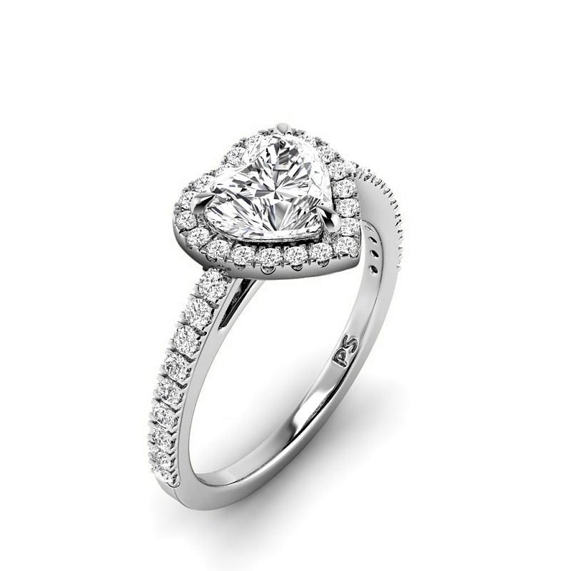 0.85-3.35 CT Round &amp; Heart Cut Lab Grown Diamonds - Engagement Ring - Primestyle.com