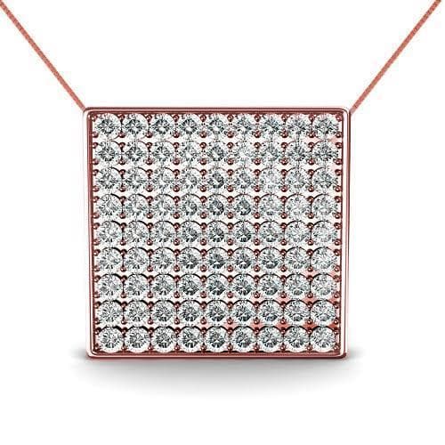0.85 CT Round Cut Diamonds - Diamond Pendant - Primestyle.com