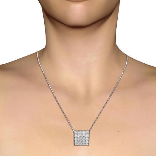 0.85 CT Round Cut Diamonds - Diamond Pendant - Primestyle.com