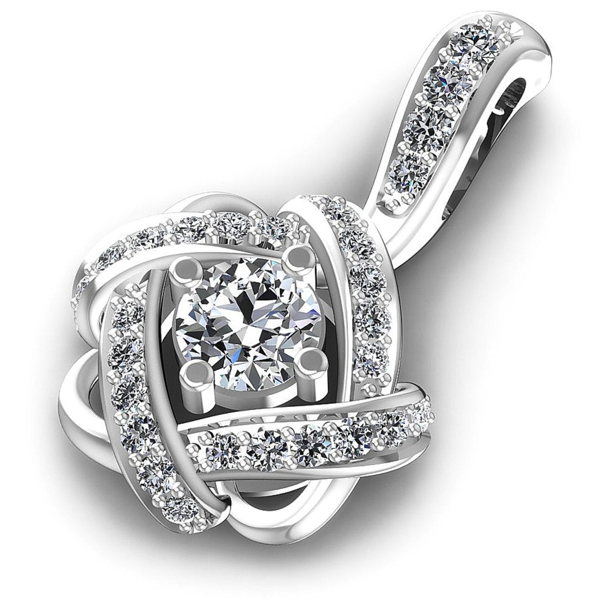 0.85 CT Round Cut Diamonds - Fashion Pendant - Primestyle.com