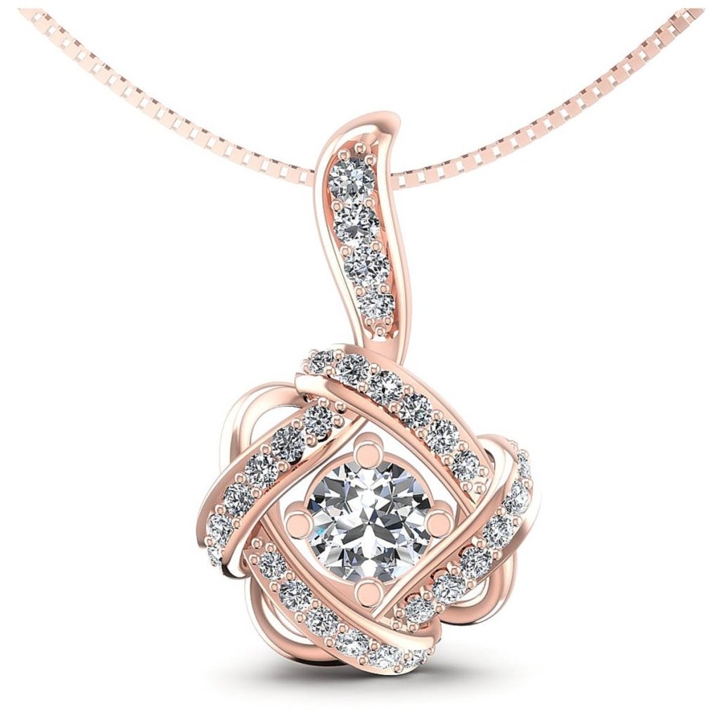0.85 CT Round Cut Natural Diamonds - Fashion Pendants - Primestyle.com