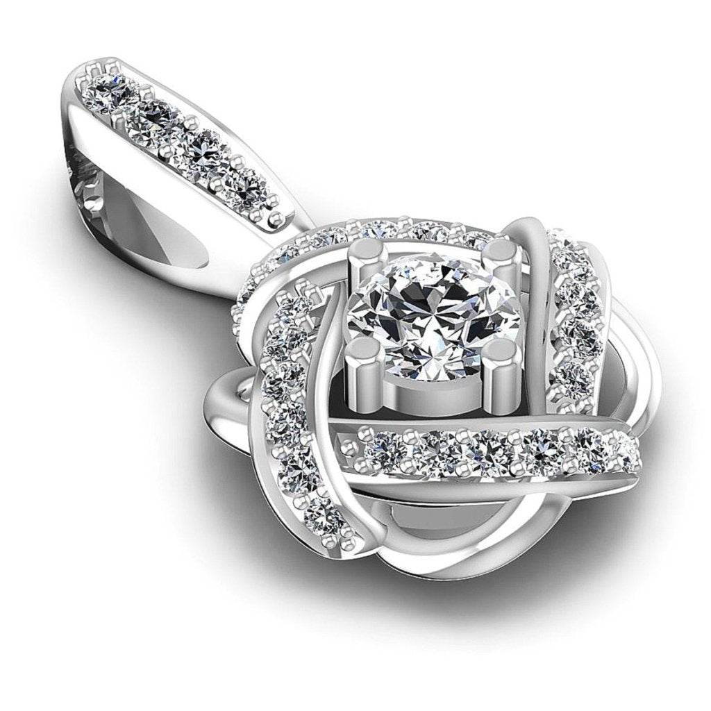 0.85 CT Round Cut Natural Diamonds - Fashion Pendants - Primestyle.com