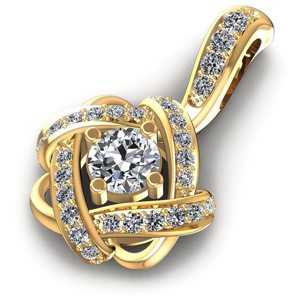 0.85 CT Round Cut Natural Diamonds - Fashion Pendants - Primestyle.com