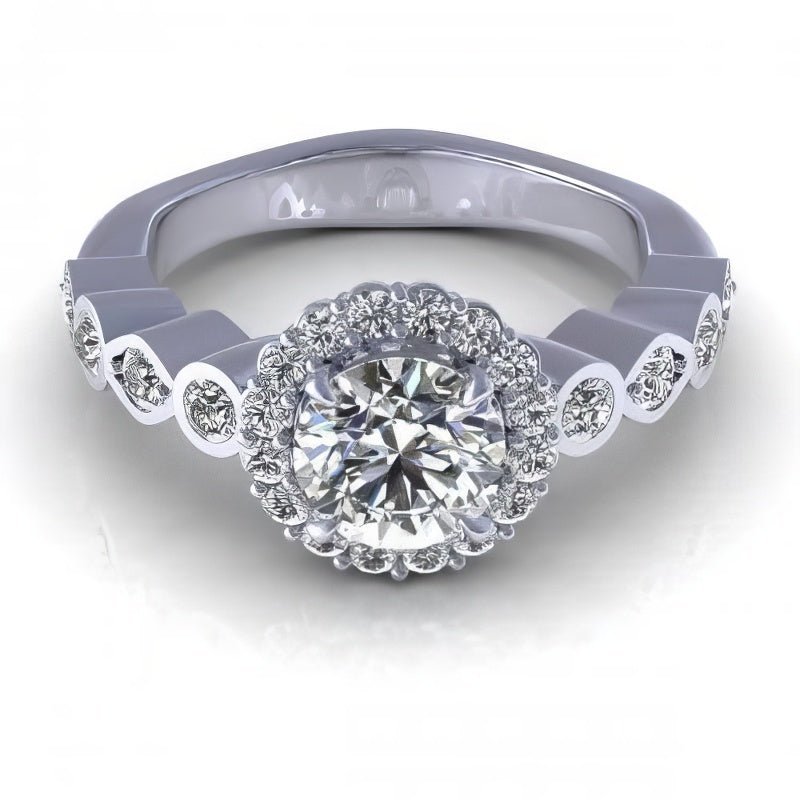 0.90 - 2.05 CT Round Cut Natural Diamonds - Engagement Ring - Primestyle.com
