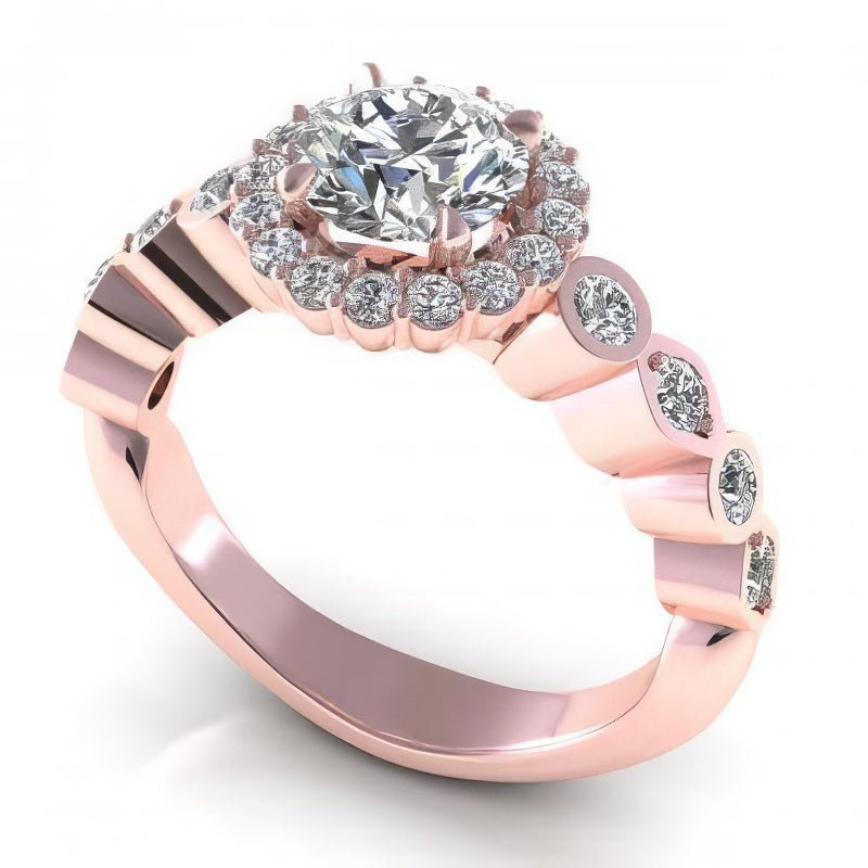 0.90-2.05 CT Round Cut Natural Diamonds - Engagement Ring