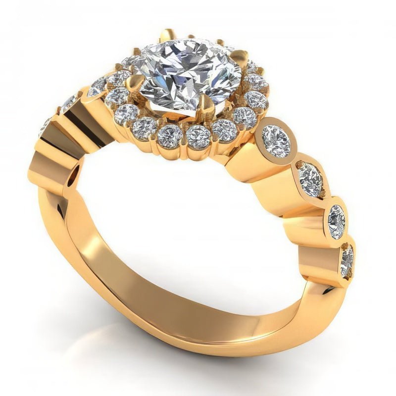 0.90 - 2.05 CT Round Cut Natural Diamonds - Engagement Ring - Primestyle.com