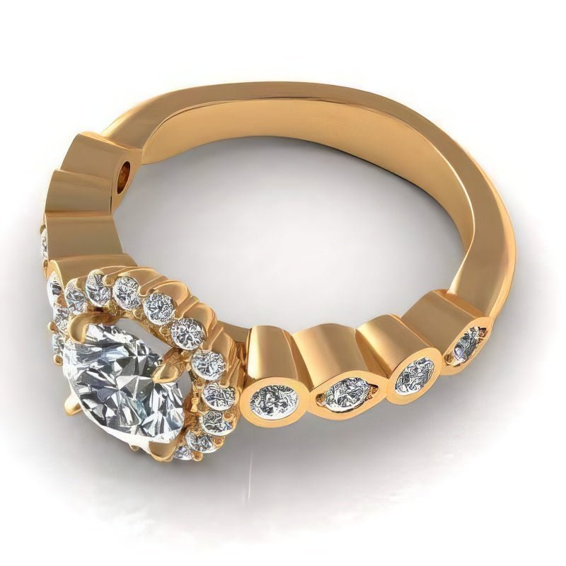 0.90-2.05 CT Round Cut Natural Diamonds - Engagement Ring