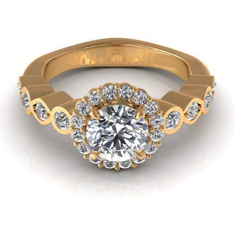 0.90 - 2.05 CT Round Cut Natural Diamonds - Engagement Ring - Primestyle.com