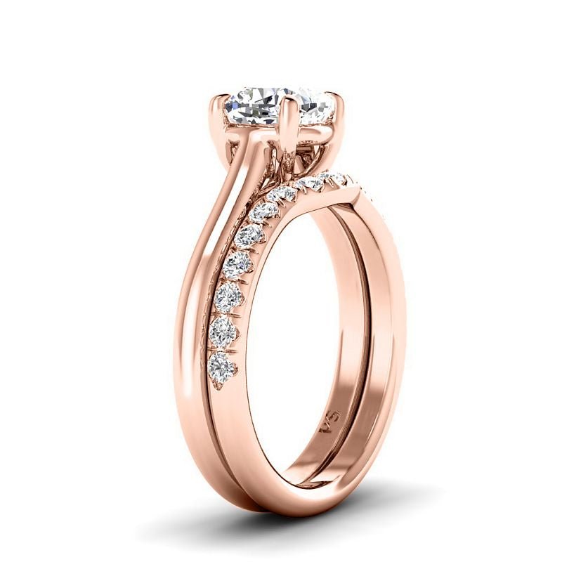 0.90-3.40 CT Round & Cushion Cut Lab Grown Diamonds - Bridal Set - Primestyle.com