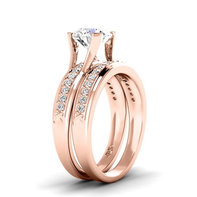 0.90 - 6.40 CT Round Cut Diamonds - Bridal Set - Primestyle.com