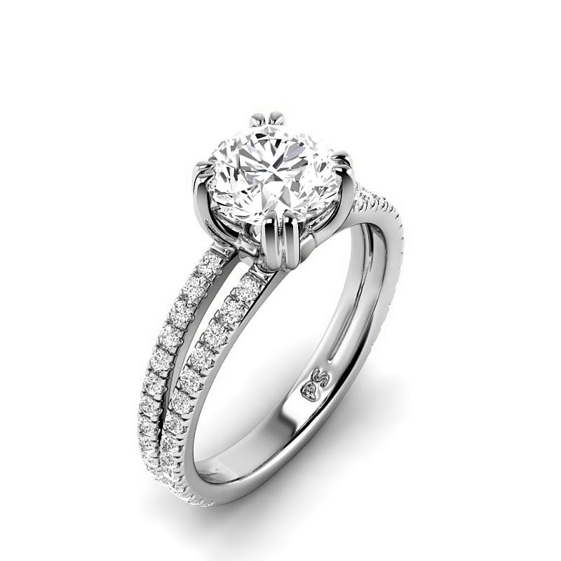 0.90-6.40 CT Round Cut Diamonds - Engagement Ring