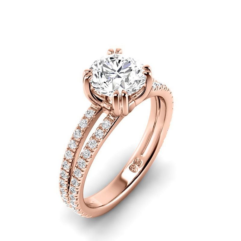 0.90-3.40 CT Round Cut Lab Grown Diamonds - Engagement Ring - Primestyle.com