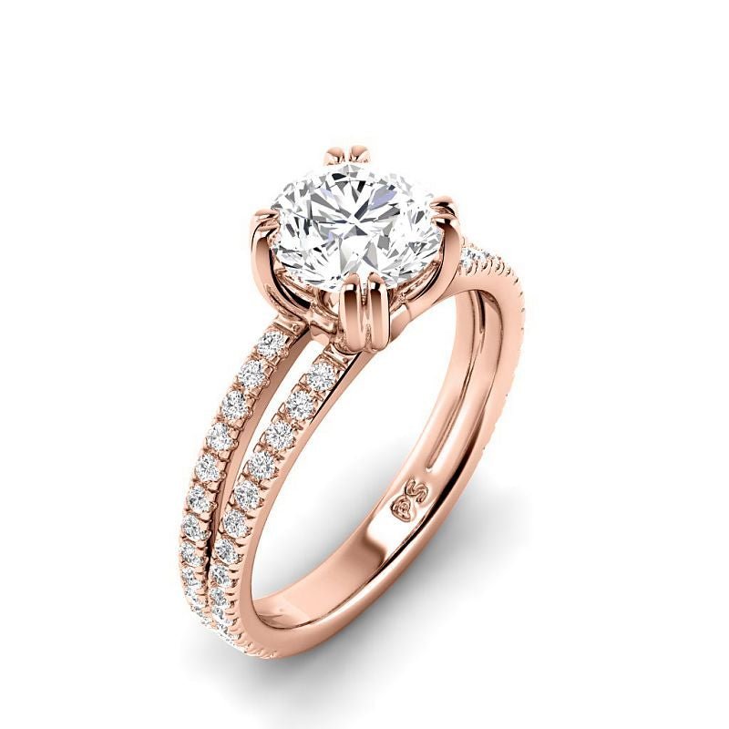 0.90-6.40 CT Round Cut Diamonds - Engagement Ring
