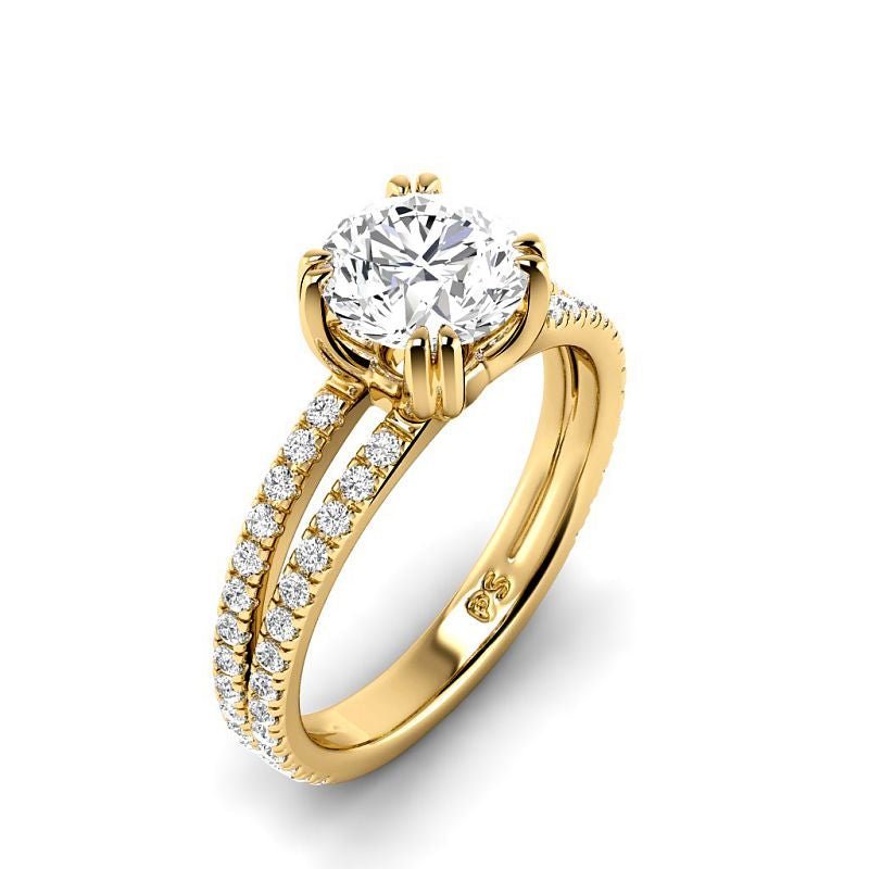 0.90-6.40 CT Round Cut Diamonds - Engagement Ring
