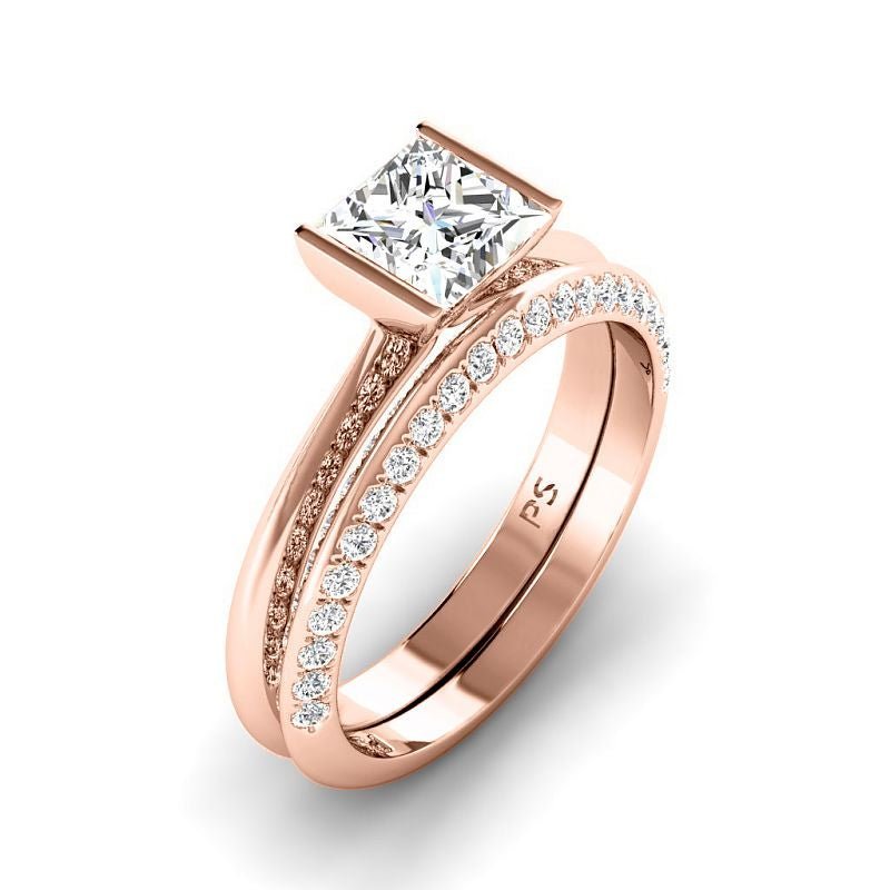 0.90-6.40 CT Round Cut Diamonds - Bridal Set