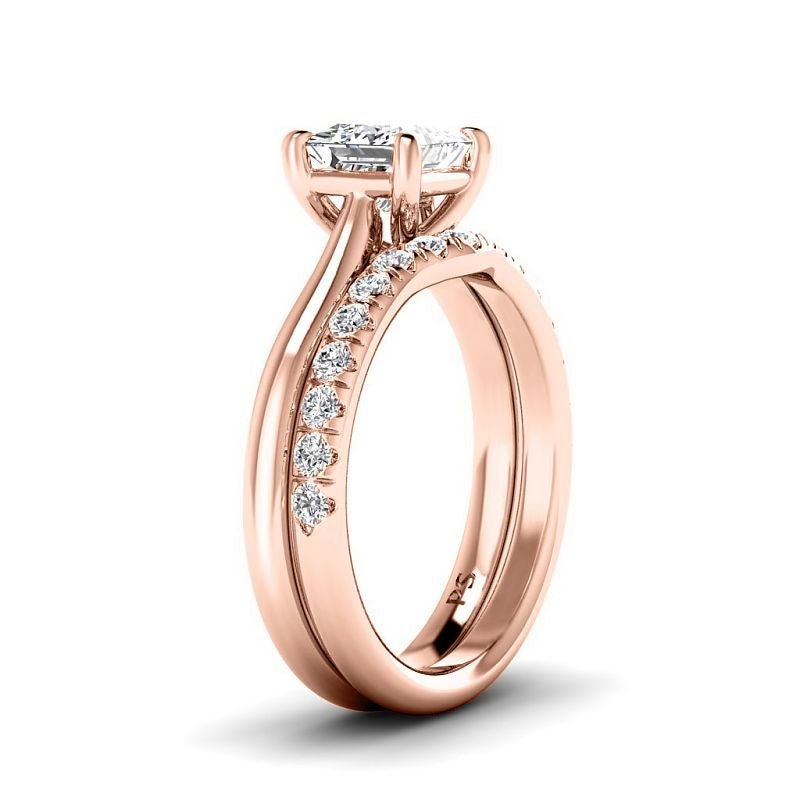 0.90-3.40 CT Round & Princess Cut Lab Grown Diamonds - Bridal Set - Primestyle.com