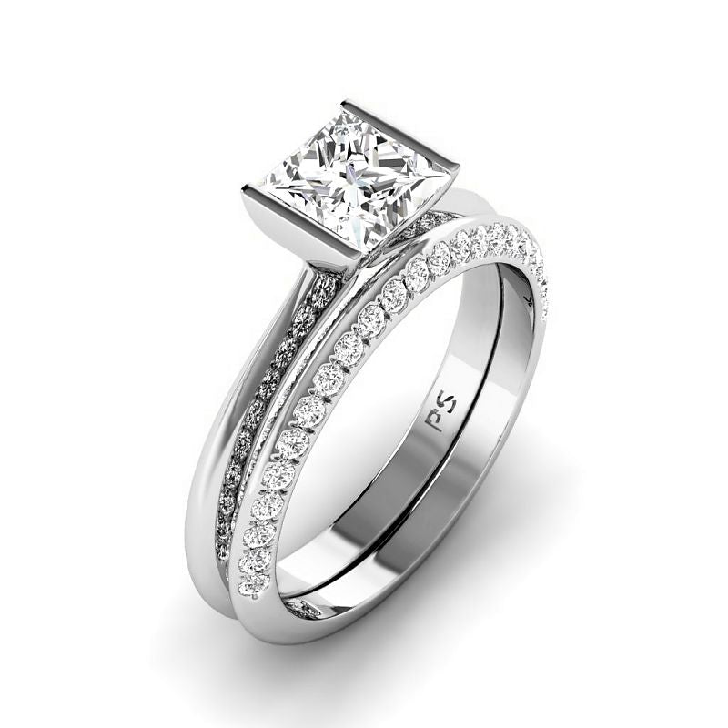 0.90-6.40 CT Round Cut Diamonds - Bridal Set